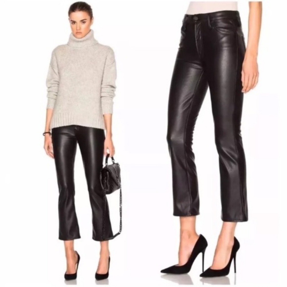NWT The Insider Faux Leather Crop Bootcut Pant - Picture 1 of 5